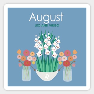 August Birth Flowers Sticker